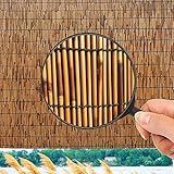 Natürlicher Bambus-Lamellenzaun, Rolle, umweltfreundlich, Bambus-Sichtschutz für Balkon, Wind- und Sichtschutz, Schilfrohr-Lamellen-Sichtschutz, 61 x 213 cm Größe