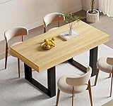 ROCSUMOO Esstisch Ausziehbarer 120-160cm, Moderner Esszimmertisch Holz-Küchentisch für 2-6 Personen, Langer Erweiterbarer Esstisch, Großer Konferenztisch für Wohnzimmer Esszimmer (Natürlich)