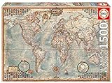 Educa 16005, Antike Karte, 1500 Teile Puzzle für Erwachsene und Kinder ab 12 Jahren, Landkarte, Weltkarte, Andere, Norme