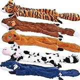 YeePee Quietschspielzeug für Hunde, Knisterspielzeug, Keine Füllung, Plüschtiere, Kauspielzeug für große und mittelgroße Hunde, quietschendes Hundespielzeug, 5 Stück