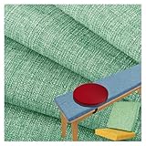 AQIGR 5cm Dicke Sitzkissen Bank Bezug, Ersatzbezug für Sitzauflage, Leinen-Bezug für Bankauflage Bankkissen, Gartenbank Auflage Outdoor, Waschbare Kissenbezug(Hellgrün,Rectangle 90x40cm)