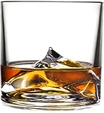 LIITON Tumblergläser Everest Crystal Whisky Gläser Set, 4-teilig aus Kristallglas, Geschenke für Männer für Cocktails, Gin, Bourbon, Rum, 4 teilge Trinkgläser Geschenkset je 270ml,