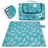 DICLLY Picknickdecke 200x200cm,Campingdecke Wärmeisoliert mit Wasserdichter Unterseite Sandfrei Outdoor Decke,Tragbare Waschbar Strandunterlage für Strand,Picknick,Camping und Wandern