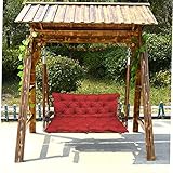 Wasserdichtes 2-/3-Sitzer-Bankkissen für den Außenbereich, rutschfeste Hollywoodschaukelauflage für Terrassenmöbel, 150 x 100 x 10 cm, Rot, ideal für Schaukelsitze