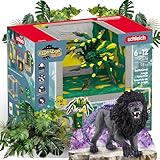 SCHLEICH 42555 Schattenlöwe 42678 BattleCave Dschungeltarantel – EIN packendes Abenteuer im Dschungel mit den magischen Kreaturen und der geheimen BattleCave