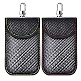 Keyless Go Schutz Autoschlüssel, 2 Pack Autoschlüssel Schutz Keyless Go Schutzhülle Faraday Tasche Funkschlüssel Abschirmung Schlüsseletui Schlüsseltasche