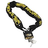 Burg-Wächter Vierkantkette, Set mit Schloss, Kette für Fahrrad, Motorrad, E-Scooter, Gartenmöbel, SKM 6/60, Schwarz, 60 cm