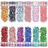 Festival Glitzer Gesicht für Festliche Verkleidungen, 12 Farb-Set Body Glitter für Nagelkunst und Körper, Haare, Kleidungsdekoration, Feminine Make Up Pailletten und Zubehör