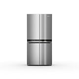 Bauknecht BKQ9 U3L EF Freistehende Kühl-Gefrierkombination/Side by Side/Energieeffizienzklasse E/ 355 l Kühlen, 237 l Gefrieren, gesamt 592 l/Wasser-und Eiswürfelspender–jederzeit verfügbar