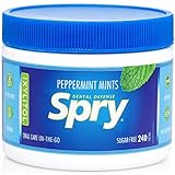 Spry Xylitol Pfefferminz Mints – Zuckerfreies Bonbon zur Unterstützung der Mundgesundheit, regt Speichelproduktion an, bekämpft Mundgeruch, Non-GMO, glutenfrei, 240 Count (Pack of 1)