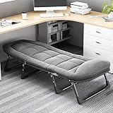 MAAOBR Campingbett feldbett klappbar, Klappfeldbett mit 6 Positionen, Loungesessel mit Matratze, Starke Dickere Röhren, tragbare Reise-Campingfelder für Zuhause, Nickerchen im Büro(170x60CM)