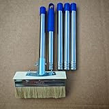 Ftrule Flächenstreicher Pinsel mit Teleskopstange, Deckenbürste mit Langem Griff, Terrassenbürste mit Griff, Kleisterbürste Flächenstreicher Pinsel, für Wände Schränke Zäune Terrassen, 135cm