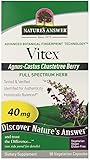 Vollspektrumkraut, NaturaAnswers, Vitex, 40mg pro Portion, 90 vegetarische Kapseln