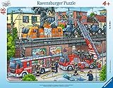 Ravensburger 5093 Wachsamkeit Kinderpuzzle-05093 Feuerwehreinsatz An Den Bahngleisen- Rahmenpuzzle für Kinder ab 4 Jahren, mit 48 Teilen, Teal/Turquoise Green