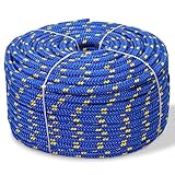 LAPOOH Bootsseil Polypropylen 6 mm 500 m Blau, Ankerleine, Boot Fenderleine, Festmacherleine, Tauwerk, Kletterseil, Wurfleine, Schaukelseile, Schwimmleine