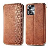 Bnvdfre Handyhülle für Motorola Moto G54 Hülle Leder TPU Klapphülle mit Kartenfächer Standfunktion Flip Case Cover Fallschutz Handytasche für Motorola G54 - Braun