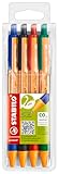 STABILO - Druck-Kugelschreiber - pointball - 4er Pack - blau, schwarz, rot, grün