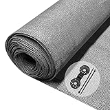 VOUNOT® Zaunblende 1.8×10m, Sichtschutz Zaun 150 g/m² HDPE Schattiernetz, Windschutz UV-resistent Reißfest, 85% Beschattungsgrad, mit Löcher und Kabelbinder, Grau