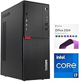 Lenovo - Schneller PC mit Intel Core i7 6700 - Desktop Computer + Silent Rechner für Büro & Home Office mit 4 GHZ - 32GB - 1000GB SSD - USB3.0 - WLAN - inkl Windows 11 Pro und MS Office 2024 - #8122