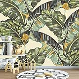 Großes Grünes Bananenblatt 3D Tapete Poster Restaurant Schlafzimmer Wohnzimmer Sofa TV Dekorative Wand-350cm×256cm