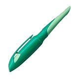 STABILO - Ergonomischer Schulfüller für Rechtshänder mit Anfänger-Feder A - EASYbirdy 3D Wildlife in grün - inkl. Patrone - blau (löschbar)