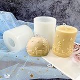 2 Stück Kerzen Gießform Weihnachtskerzenform Weihnacht Kerzenform Silikon DIY Silikonform für Kerzenherstellung, DIY Silikon Kerzenform Gießen für Kerzenherstellung Formen DIY Handwerk Dekoration