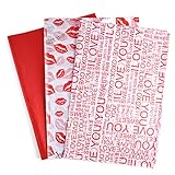MIAHART 60 Blatt Einwickeln von Seidenpapier Sortiert 50 * 35 cm Valentinstag Seidenpapier Bulk 3 Designs Kunstdruckpapier zum Valentinstag