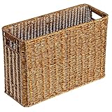 Yardenfun Aufbewahrungskorb Zeitungskorb Für Zeitschriften Rechteckiger Aufbewahrungskorb Aufbewahrungsbehälter Für Kleidung Weiden-Papierkorb Essensausgabekorb Rattan-Aufbewahrungskorb