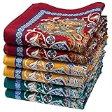 Merrysquare - Feine Taschentücher mit Orientalischen Motiven - Modell SAMARKAND -Durchschnittliche Größe 35cm x 35cm - 6 Stück - 100% Baumwolle
