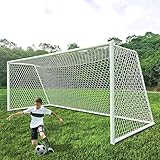KAFILC Fußballtor Netz (NUR Netto) Fußball Tornetz Ersatz Fußballtornetze 7.32mx2.44m Torpfostennetz 4mm-Stärke Voller Größe Sechseck Großes hochfestem Netz für Garten Park im Freien für 11 Persone