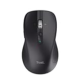 Trust Treva Kabellose Maus Ultraschnelles Scrollrad und Horizontales Scrollen, Bluetooth + 2.4GHz, Leise Tasten, 85% Recyclingkunststoff, Mehrgeräte Funkmaus, Bluetooth Maus Laptop PC Mac, Schwarz