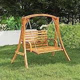 Home Garden,Schaukelgestell aus massivem gebogenem Holz mit Teakholz-Finish