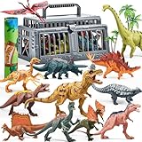JOYIN Dinosaurier Spielzeug ab 3-6 Jahre, Kinder Spielzeug Spielmatte Set, 19 PCS Realistische Dinosaurier Figuren für 3 4 5 6 Jahre, Dinosaurier Spielzeug für Kindergeburtstag