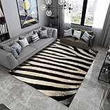 JOKITA Teppich Schlafzimmer Modern Zebra 3D Zebra Wohnzimmer Teppich Zebra Dekoration Carpet rutschfeste Teppiche, 120 x 170 cm