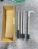 Fugenkratzer und Unkrautstecher mit Teleskopgriff, 145 cm Verstellbarer Fugenschaber mit Gezackter Edelstahlklinge, für Pflasterfugen und Mauerkanten zum Entfernen Unkraut & Moos